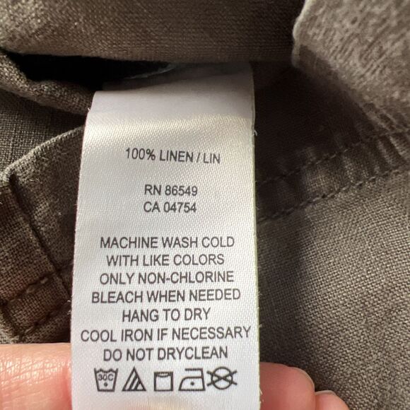 Tommy Bahama Relax Two Palms High Rise Linen Wide Leg Pants Size 16 Charcoal NWT - Picture 12 of 12